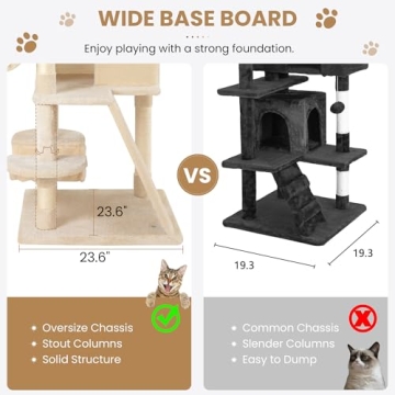 SHA CERLIN 65in Cat Tree - Activity Center for Cats