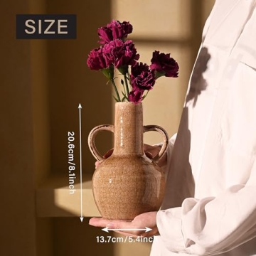 VICTOR & TERESA Rustic Ceramic Vase for Home Decor