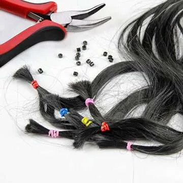 Premium Hair Extension Tool Kit with 600 Micro Rings