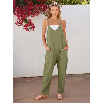 EFAN Jumpsuits for Women Casual Loose Fit Overalls Black Summer Rompers Maternity Trendy Clothes One...