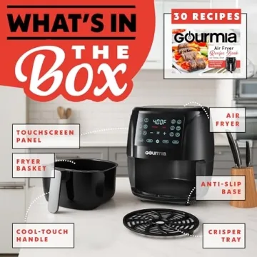 Gourmia Digital Display Air Fryer 4 Quart with 12 Presets