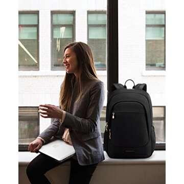 LIGHT FLIGHT Travel Laptop Backpack for 17.3" laptop, Carry on Backpack with USB Charging Hole, Wate...