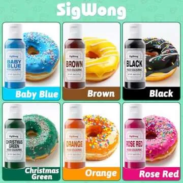 Food Coloring Set - 6 Vibrant Colors Concentrates for Sports Drinks, Baking, Cake Decorating, Candy ...