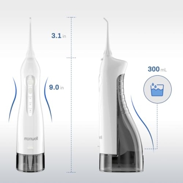 Mornwell Cordless Water Flosser - 300ML, 4 Tips, 3 Modes