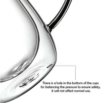 Finnhomy 12oz Double Wall Glass Coffee Mugs Set of 2, Clear Espresso Cups with Handle, Insulated Glass Mug for Coffee, Tea