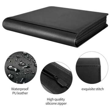 Qurhafoo Toploader Binder, top loader binder for cards, Holds 324 Toploaders, 9-pocket, card folders for trading cards or Sports Cards in 3 x 4'' Toploaders