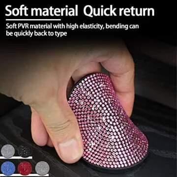 Bling Cup Holder Coaster for Car, 2PCS Anti-Slip Shockproof Cup Coasters, 2.75 Inch Universal Fashion Rhinestone Mat, Vehicle Insert Crystal Pad, Auto Interior Accessories for Women