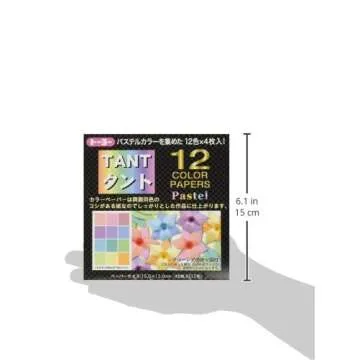 Toyo Origami, Tant Pastel Colors 15cm x 15cm, 12 Colors, 4 Each