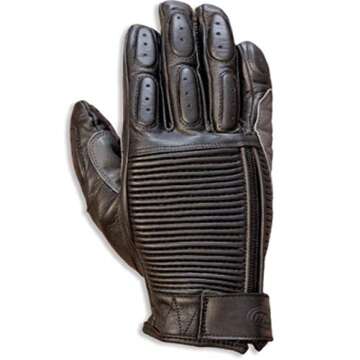 RSD Mens Dezel Leather Riding Gloves Small Black