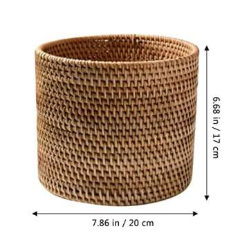 Mikikit Rattan Storage Baskets for Home Organization and Decor