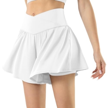Maxbee Women's Tennis Skirt with Pockets - High Waisted Athletic Shorts