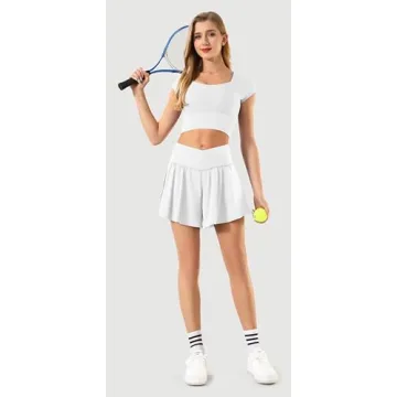 Maxbee Womens Tennis Skirt High Waisted with Pockets