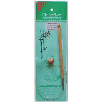 ChiaoGoo 32-Inch Flexible Tunisian Hooks, K10.5/6.5mm (5132-K)