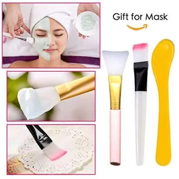 100 pcs Compressed Facial Mask Sheet Beauty DIY Disposable Mask Paper Natural Cotton Skin Care Wrapped Masks Normal Thick，Get a Small Mask Bowl, Mask Brushes