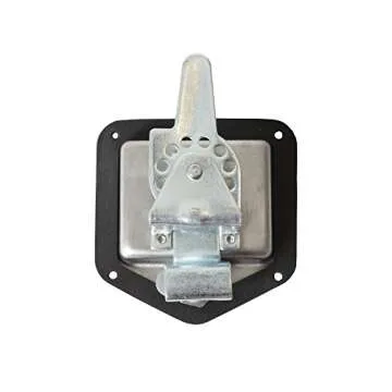 Buyers Products L8815 T-Handle Latch, Locking Single Point Latch With Gasket, With 2 Keys, Polished Stainless Steel, For Truck Bed Tool Boxes, Trailer Doors, RVs, Campers, Truck Cap Latch