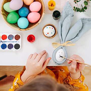 SallyFashion 15PCS White Wooden Easter Eggs for Kids