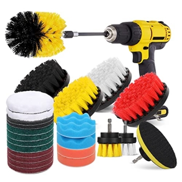 Hiware 26-Piece Drill Brush Set for Easy Home Cleaning