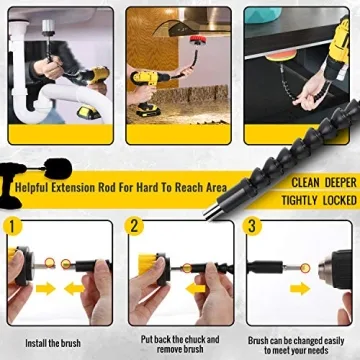 Hiware 26-Piece Drill Brush Set for Easy Home Cleaning