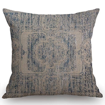Swono Vintage Throw Pillow Cover 18x18 for Home Decor