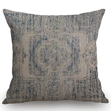 Swono Vintage Throw Pillow Cover 18x18 for Home Decor