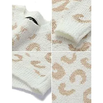 YORGOS Women's Fleece Leopard Loungewear Comfort