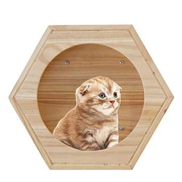 roomfitters Wall Mounted Cat Perch, Wooden Cat Furniture, Cat Bed, Cat Tree, Cat Climber Shelves