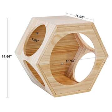 roomfitters Wall Mounted Cat Perch, Wooden Cat Furniture, Cat Bed, Cat Tree, Cat Climber Shelves