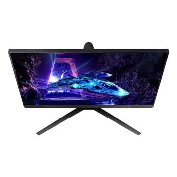 SAMSUNG 24-Inch Odyssey G3 (G30D) Series FHD Gaming Monitor, 1ms, 180Hz, AMD FreeSync, Adjustable Stand, Black Equalizer, Virtual Aim Point, Eye Saver Mode, Flicker-Free, LS24DG302ENXZA, 2024