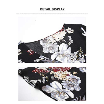 Brovave Floral Print Flowy Maxi Dress for Women