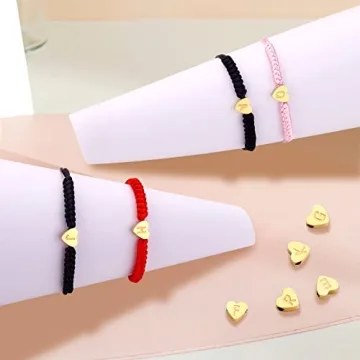 Dainty Gold Heart Initial Bracelet - Perfect Gift for All