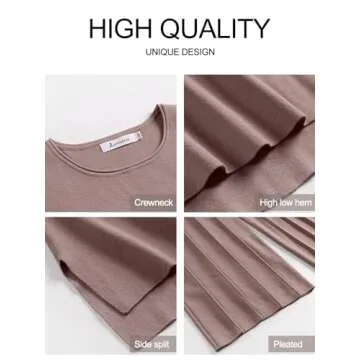 ANRABESS Women 2 Piece Outfits Casual Summer Sleeveless Tops Knit Pants Sweater Lounge Matching Sets 2025 Trendy Clothes Brown Small