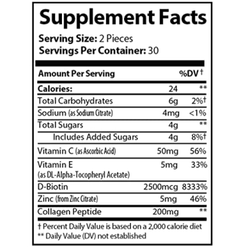 Collagen For Her: Marine Collagen Beauty Gummies for Hair, Skin, and Nails w/Biotin, Zinc, Vitamin C and E | Orange Flavor (60 Ct.)