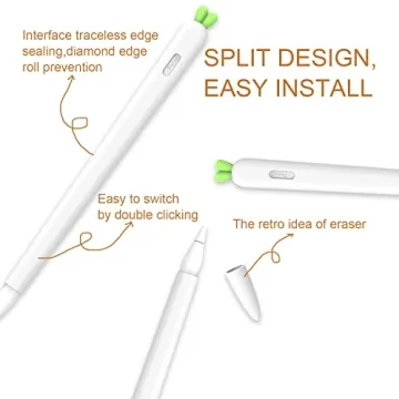 LOVE MEI Apple Pencil Sleeve - Cute Silicone Carrot Design