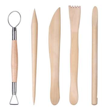 Caydo 38 Pieces Wooden Pottery Tools for Every Artist