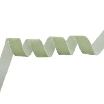 Sage Green Velvet Ribbon for Crafts & Gift Wrapping