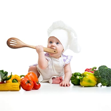 KITEISCAT 5-Piece Acacia Wooden Cooking Utensils Set