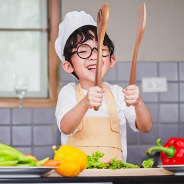 KITEISCAT 5-Piece Acacia Wooden Cooking Utensils Set