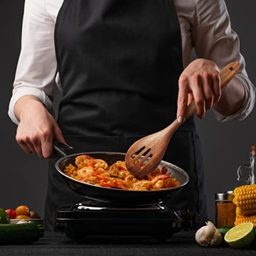 KITEISCAT 5-Piece Acacia Wooden Cooking Utensils Set