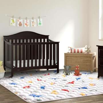 Premium Foam Baby Play Mat 79" X 63", Thick One-Piece Crawling Mat, Odorless Baby Mat Floor Mat, Non-Slip Cushioned Baby Playmat for Infants,Babies,Toddlers. Machine Washable for Easy Care.