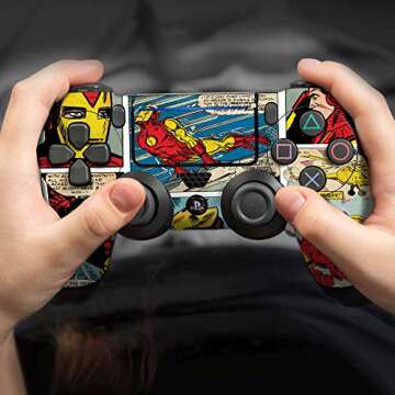 Controller Gear Marvel Comics - Iron Man - Comic Strip # 1 - PS4 Controller Skin (Controller Sold Separately) - PlayStation 4