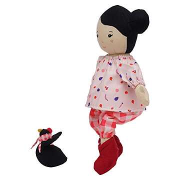 Manhattan Toy Playdate Friends Nico Machine Washable and Dryer Safe 14 Inch Doll with Mini Rooster Stuffed Animal