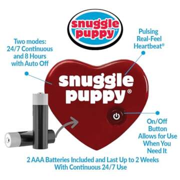 Snuggle Puppy Junior Dog Toy - Heartbeat Plush for Small Dogs