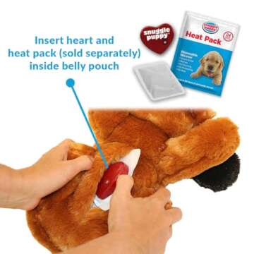 Snuggle Puppy Junior Dog Toy - Heartbeat Plush for Small Dogs