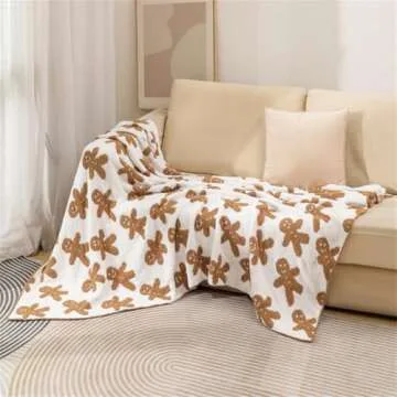 Cozy Christmas Gingerbread Throw Blanket for Everyone