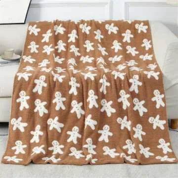 Cozy Christmas Gingerbread Throw Blanket for Everyone