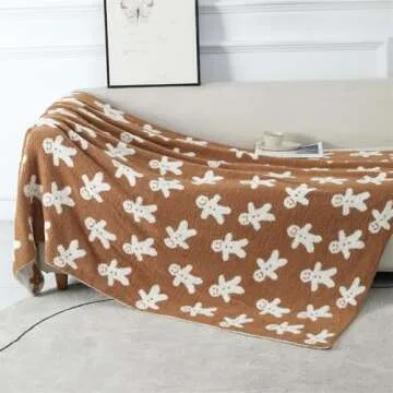 Cozy Christmas Gingerbread Throw Blanket for Everyone