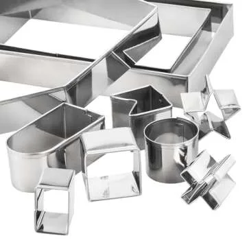 Gingerbread House Cookie Cutter Set - 3D House Cookie Cutters, Gingerbread House Kit for Holiday, Winter, Christmas & Gingerbread House Kit for Kids, Gift Package (10Pcs Christmas Cookie Cutters)