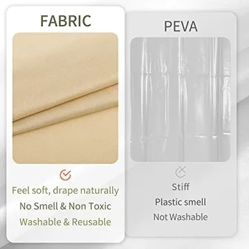 ALYVIA SPRING Waterproof Fabric Shower Curtain Liner