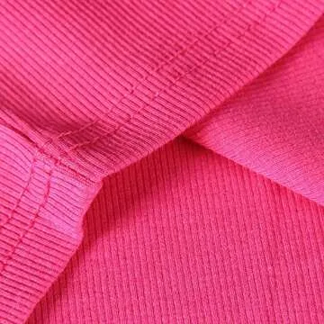 Artfish Women's Sleeveless Tank Top Form Fitting Scoop Neck Ribbed Knit Basic Cami Shirts Hot Pink, S