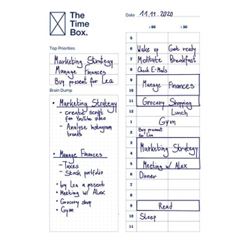 The Time Box Daily Planner for Effective Time Management